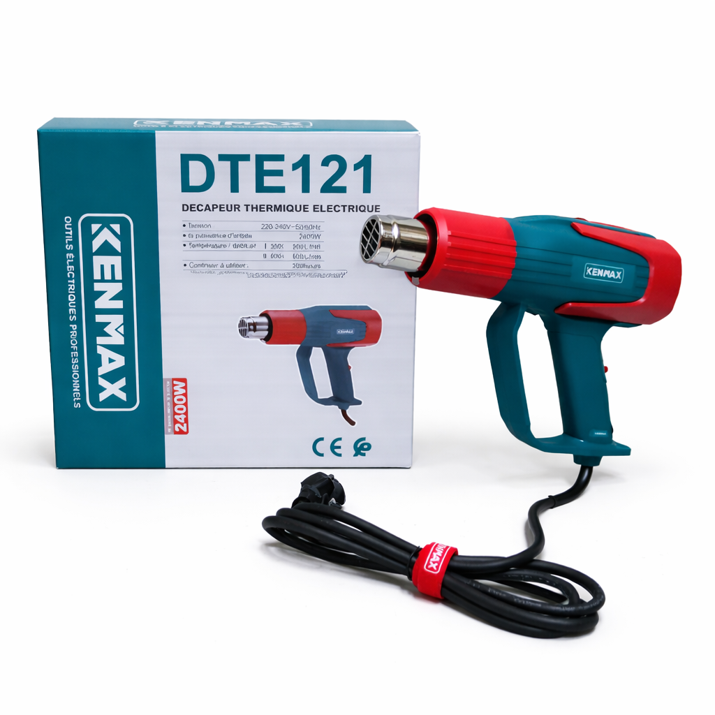 Décapeur Thermique KENMAX DTE121 – 2400W Pistolet à Air Chaud Professionnel