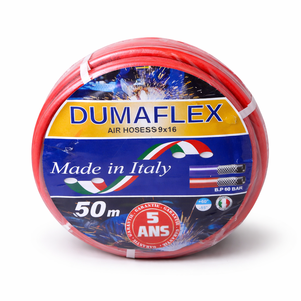 Tuyau d’Air Dumaflex 9x16 – Haute Pression 60 Bar (50m) Made in Italy