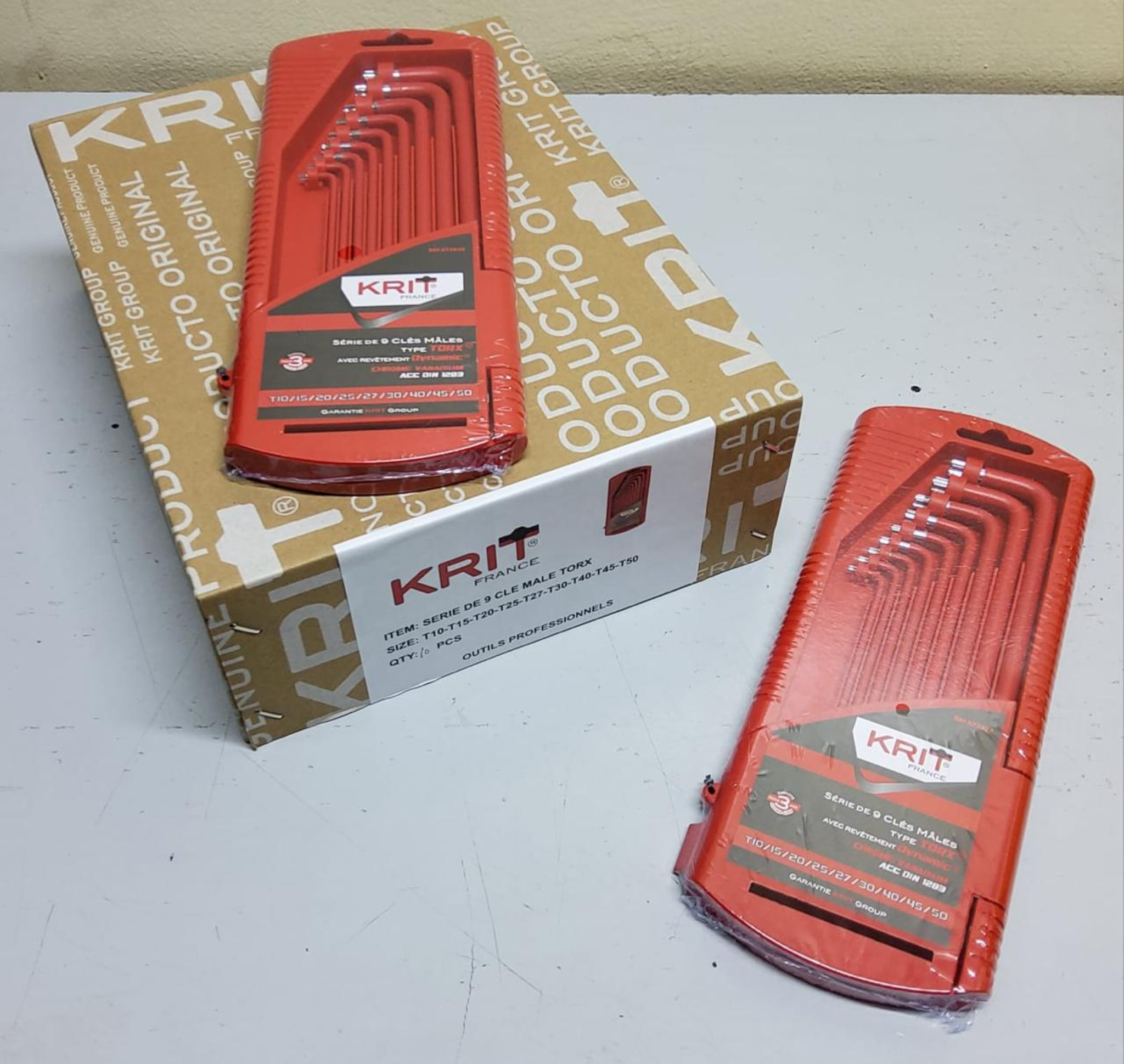 Jeu de Clés Torx KRIT – Set Professionnel Clés Étoile (T10 à T50)