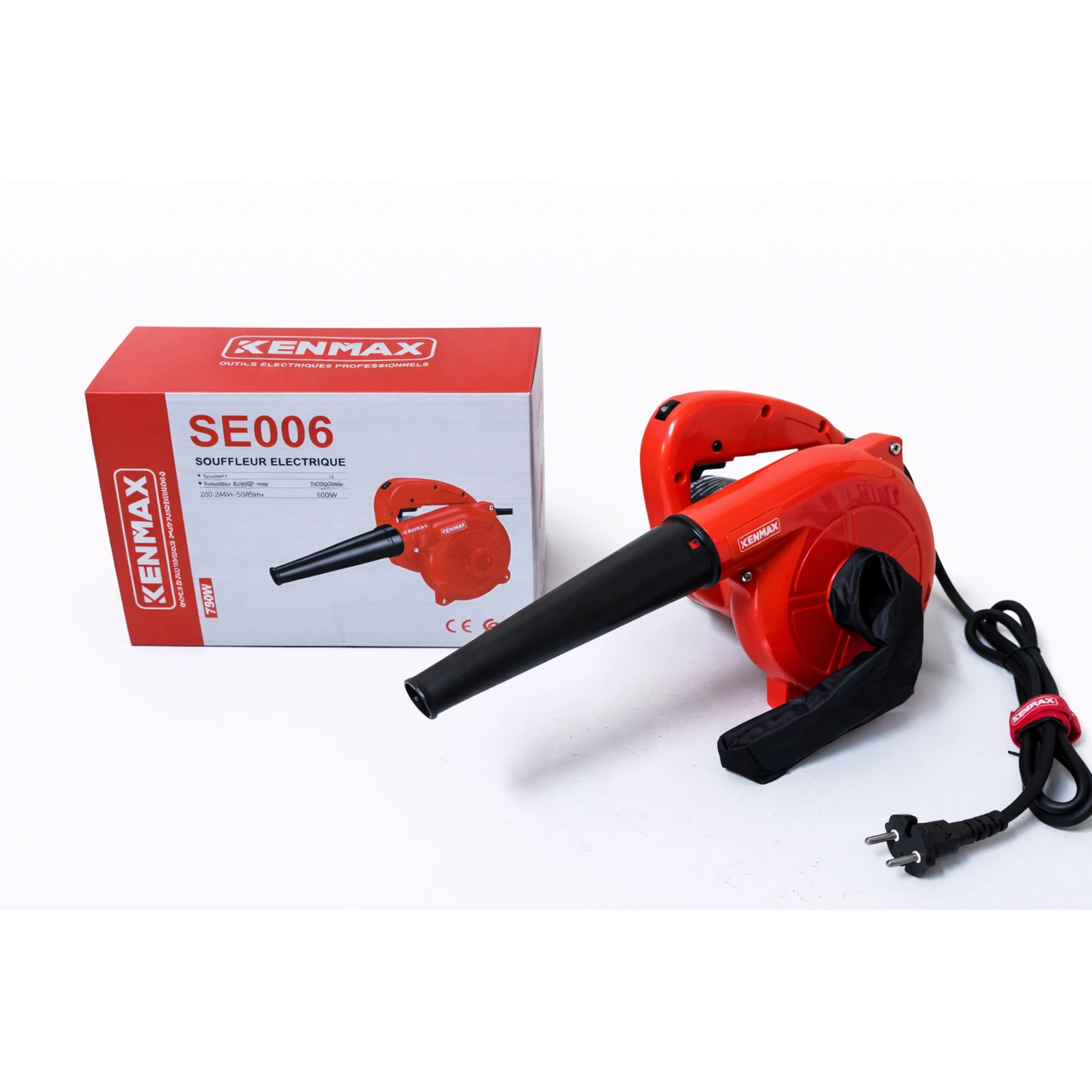 Souffleur Électrique KENMAX SE006 – Aspirateur Souffleur Puissant avec Sac Collecteur